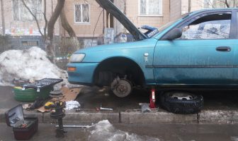 Установка передних пружин и проставок